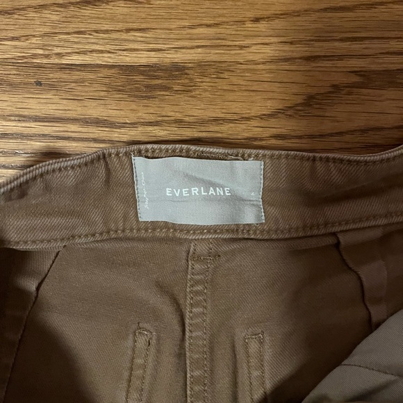 Tan Everlane pants- used in great condition. Cropped length wide leg - Picture 2 of 3